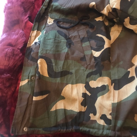Faux Fur Camo Parka Jacket - Picture 3 of 6